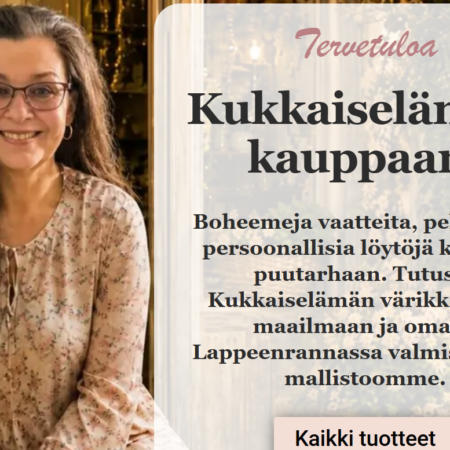 Kukkaiselämän verkkokauppa on saanut uuden ilmeen ja entistä selkeämmän rakenteen.